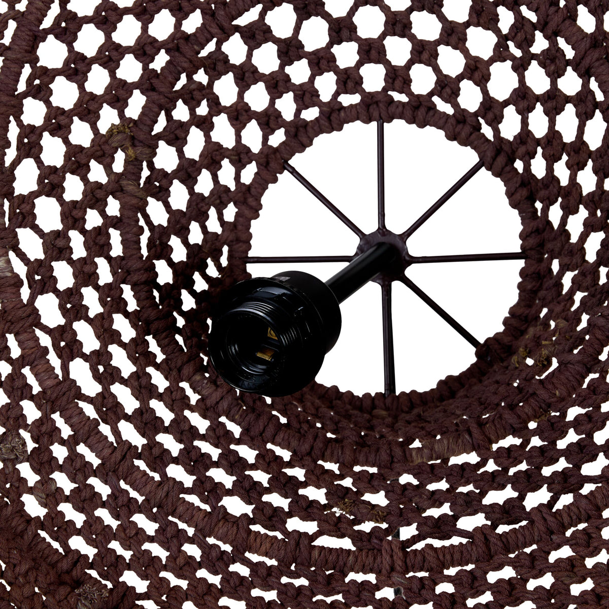 Julio Dome Cotton Rope Pendant Rust 80x54cm - SHADE ONLY
