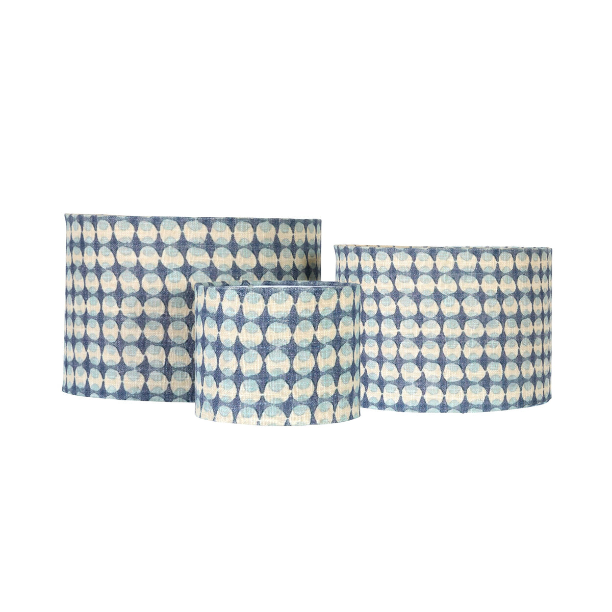 Drum Shade Blue 25x20cm