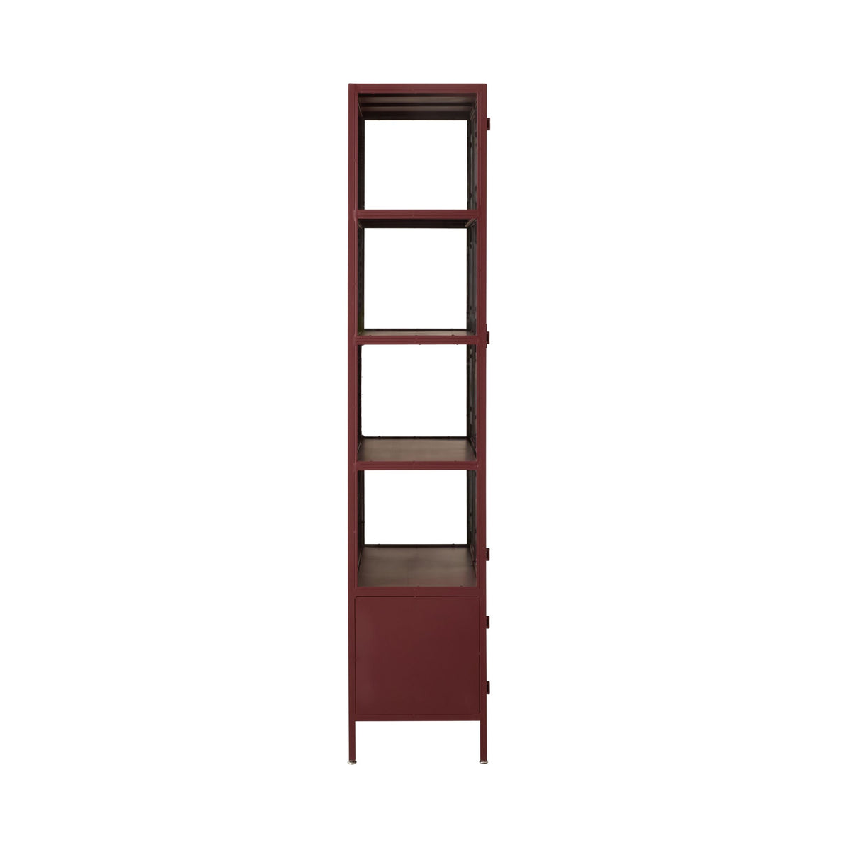 Nero 4 Door Display Cabinet Burgundy