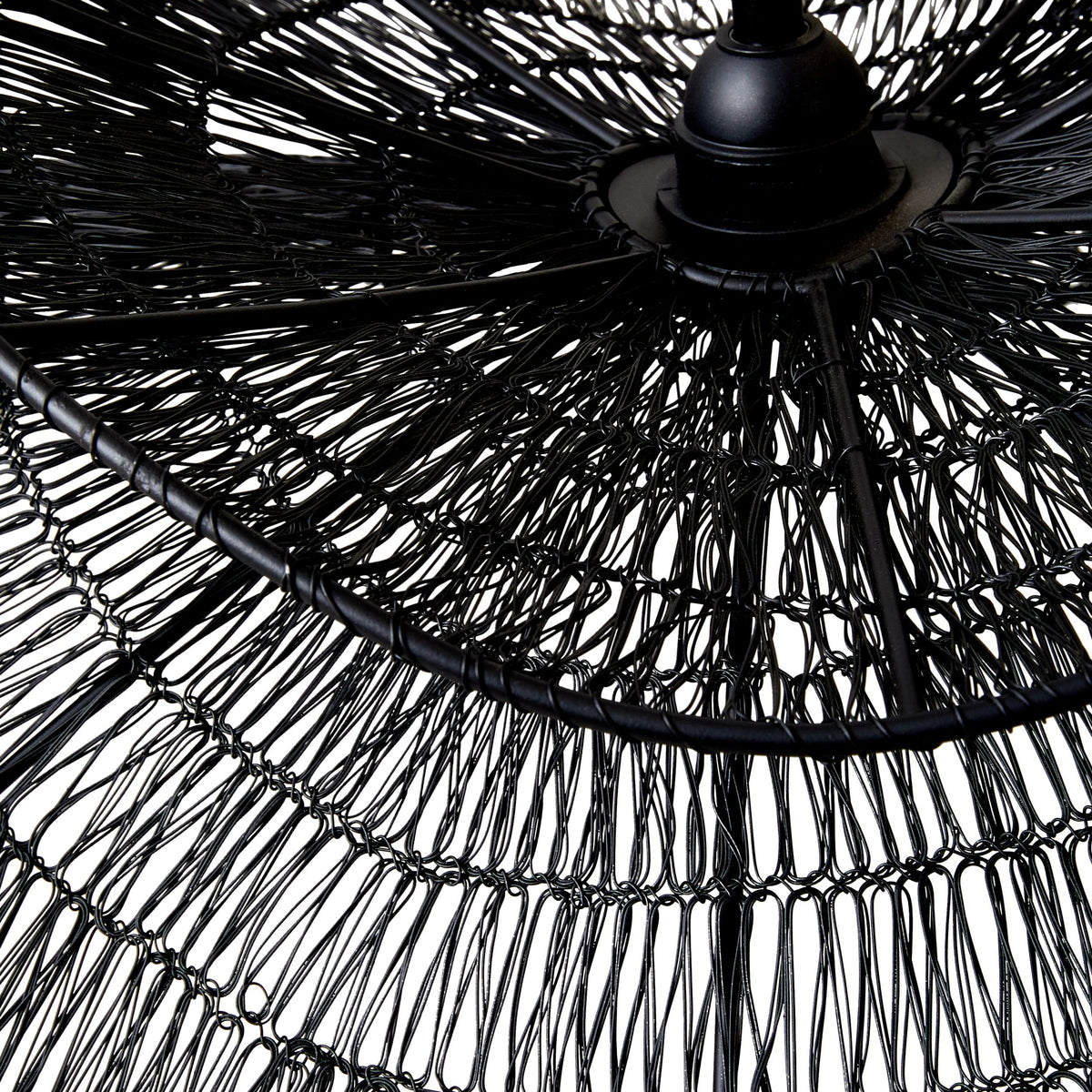 Orbit Metal Wire Pendant Black 55x48x25cm