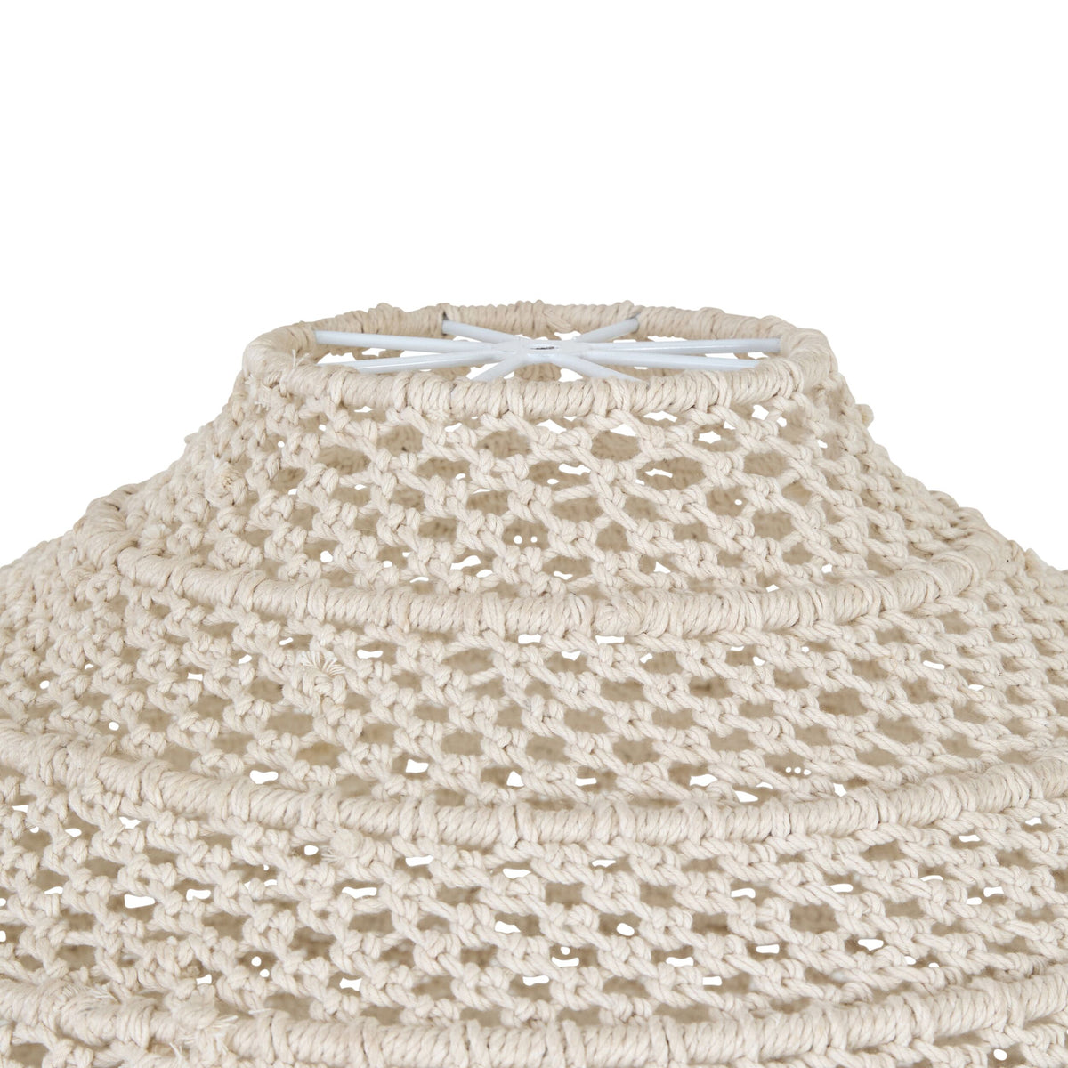 Julio Dome Cotton Rope Pendant White 80x54cm - SHADE ONLY