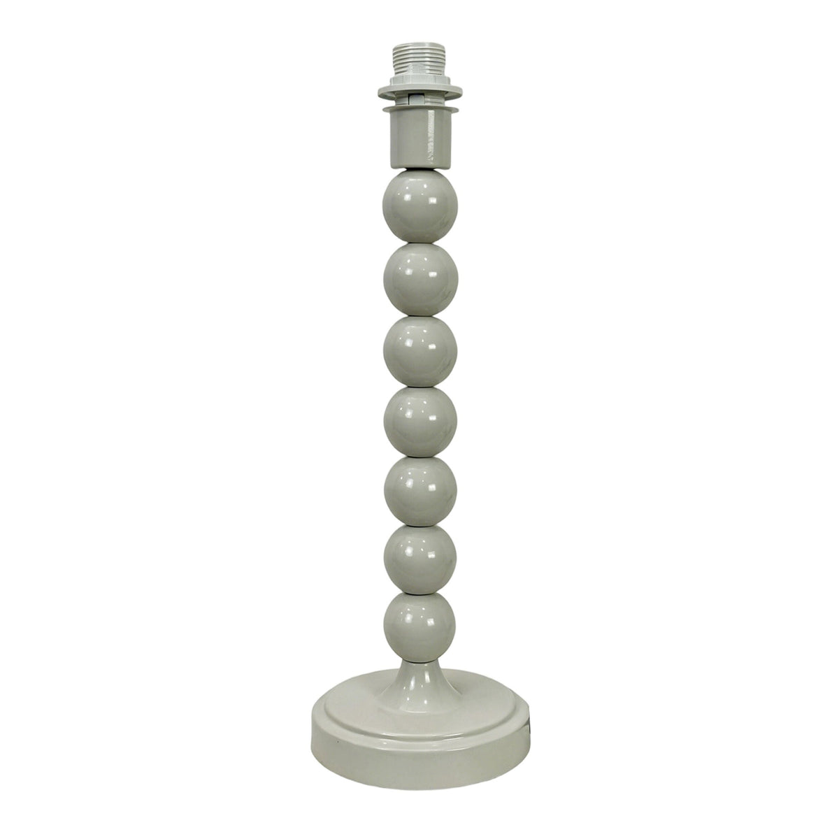 Carousel Metal Table Lamp Base Ivory 31cm