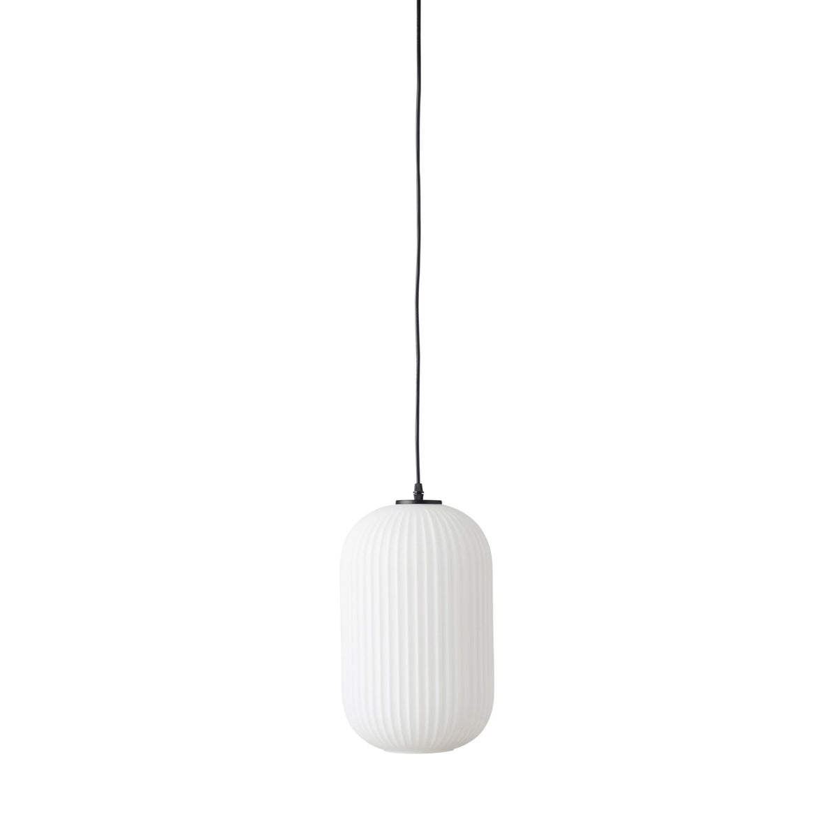 Treviso Fluted Glass Pendant White 15x29cm