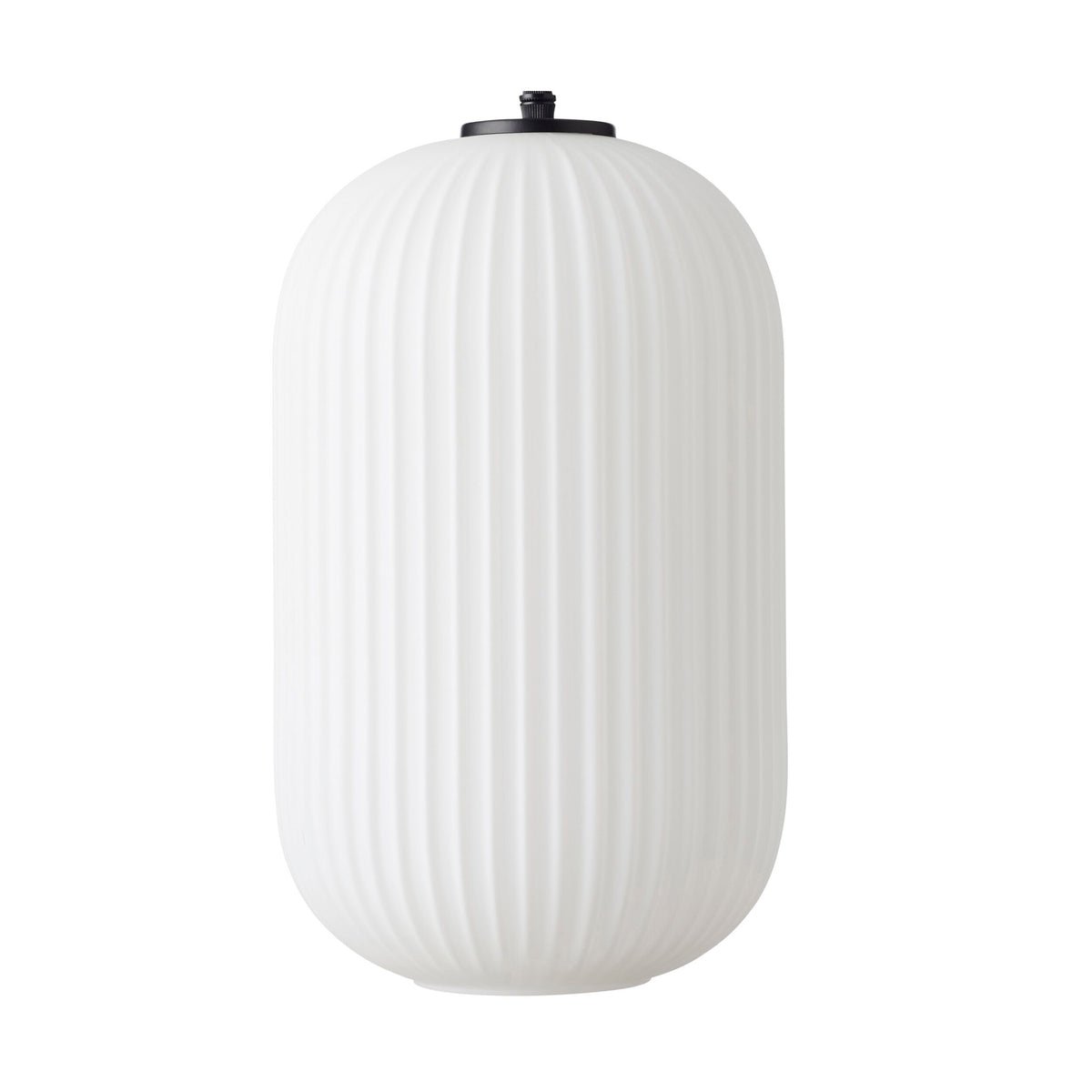 Treviso Fluted Glass Pendant White 15x29cm
