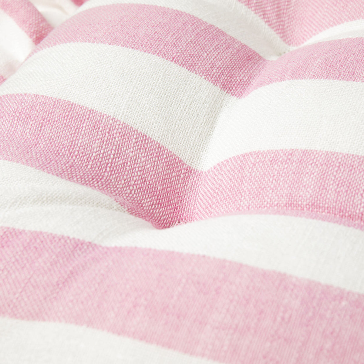 Marais Block Stripe Ruffle Seat Cushion Rose Pink