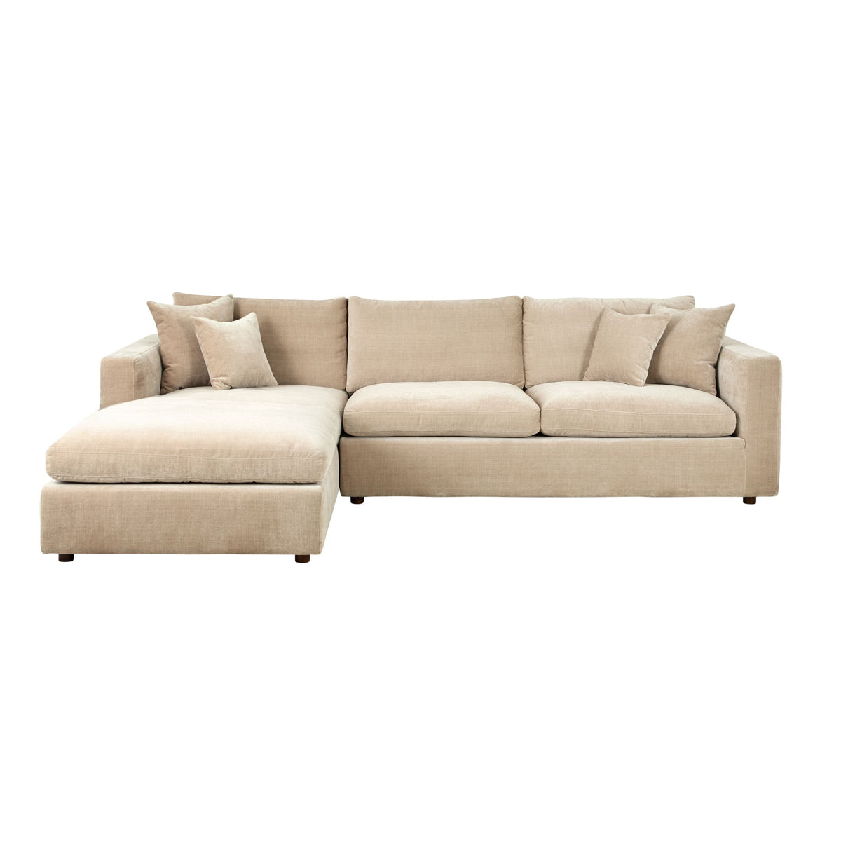 Oakley 4 Seater Left Chaise Sofa Sand