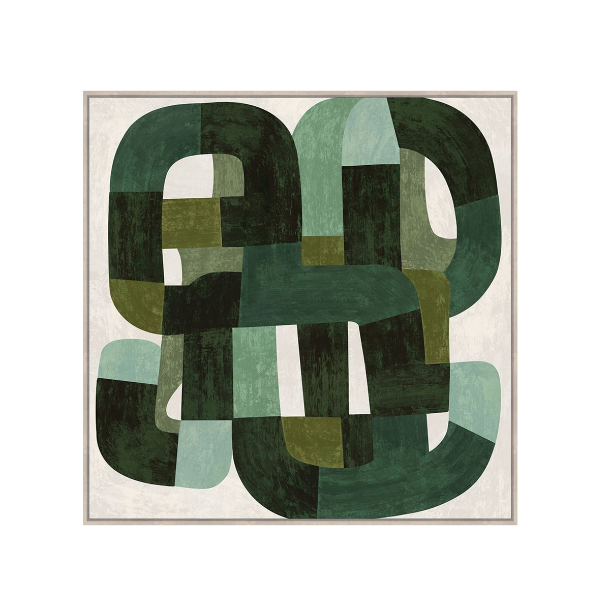 Reverie Infinite Loops Framed Textured Artwork 100x100cm