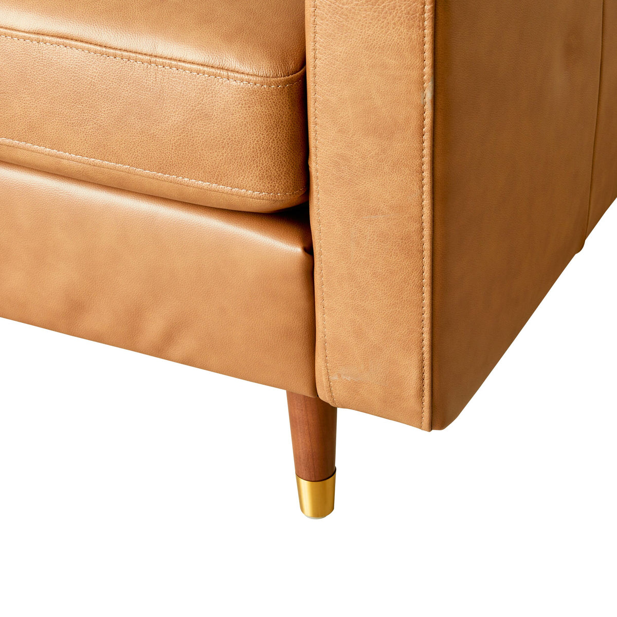Stitch 2 Seater Leather Sofa Dakota Saddle