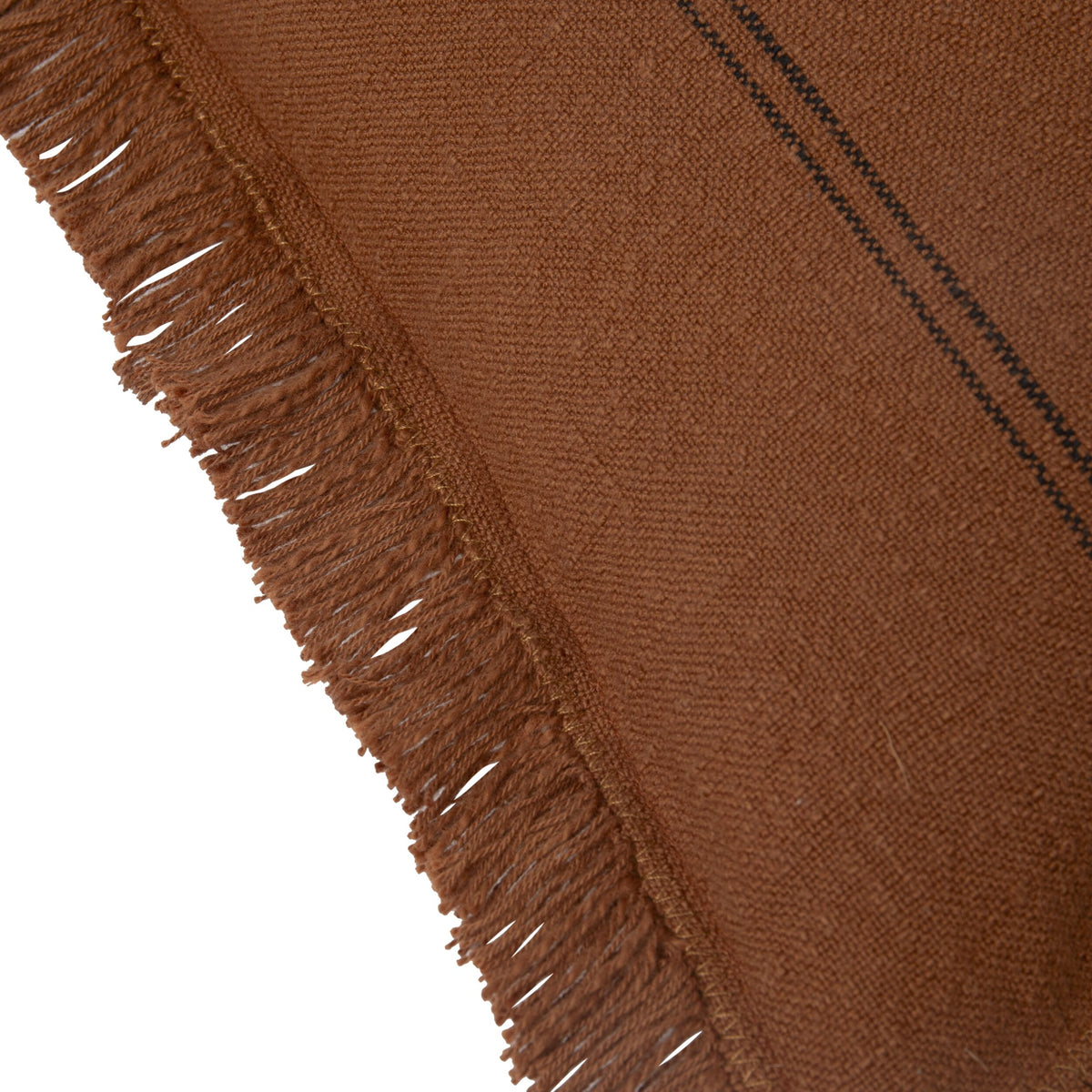 Loft Fringe Stripe Cushion Rust 50x50cm