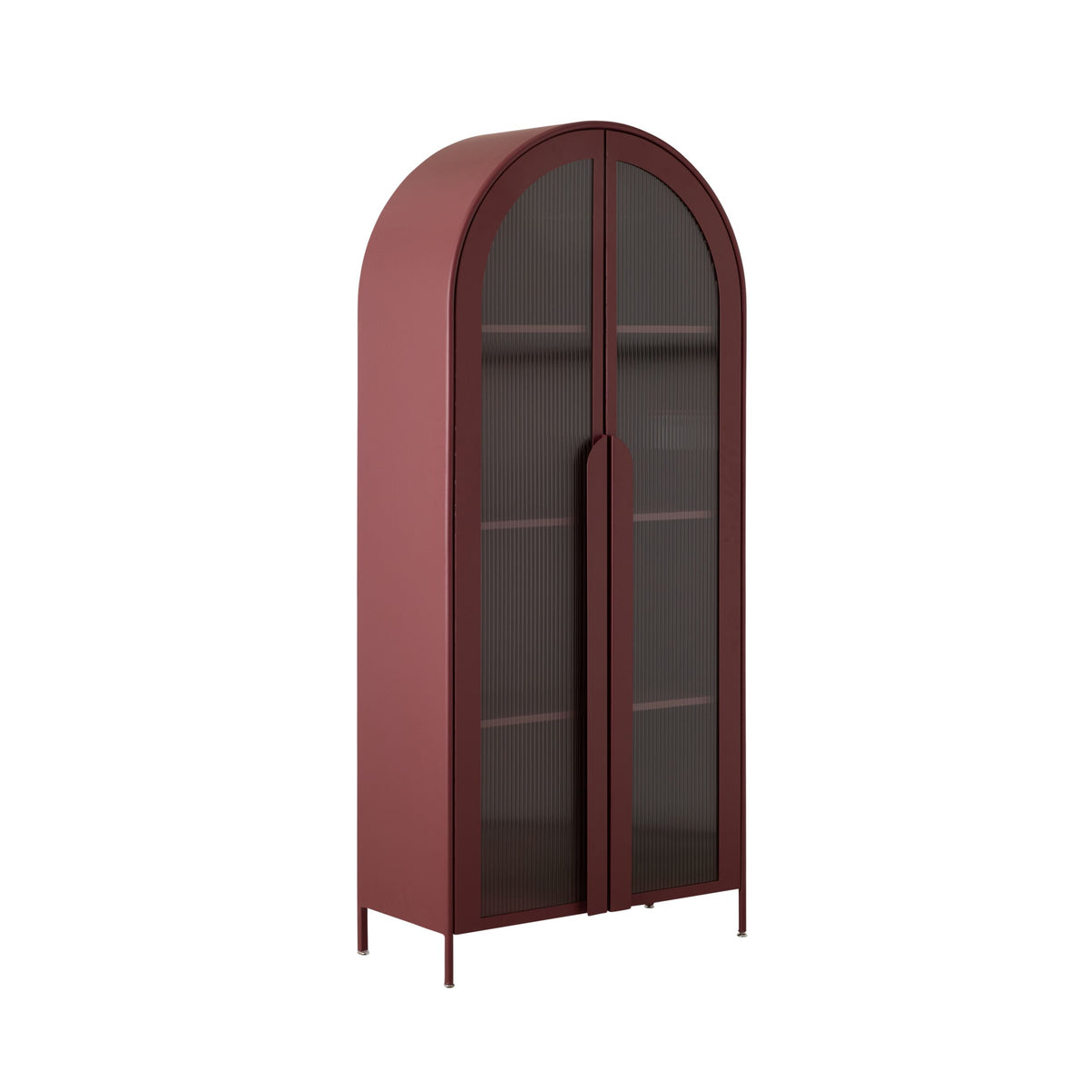 Nero 2 Door Display Curved Burgundy
