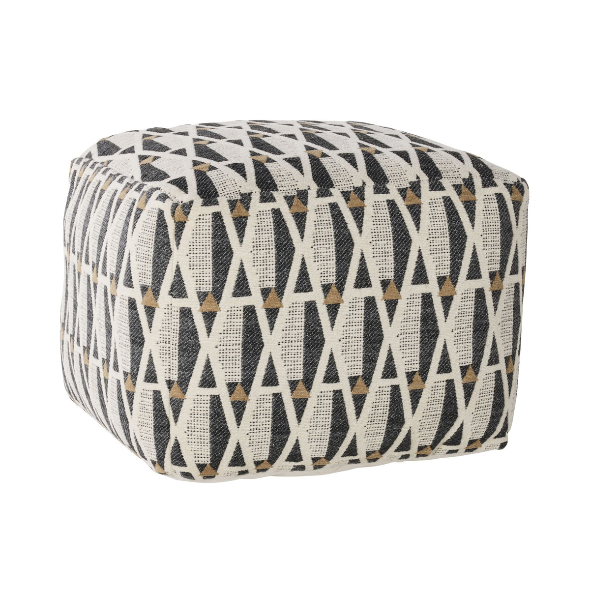 Waterloo Geo Square Pouf