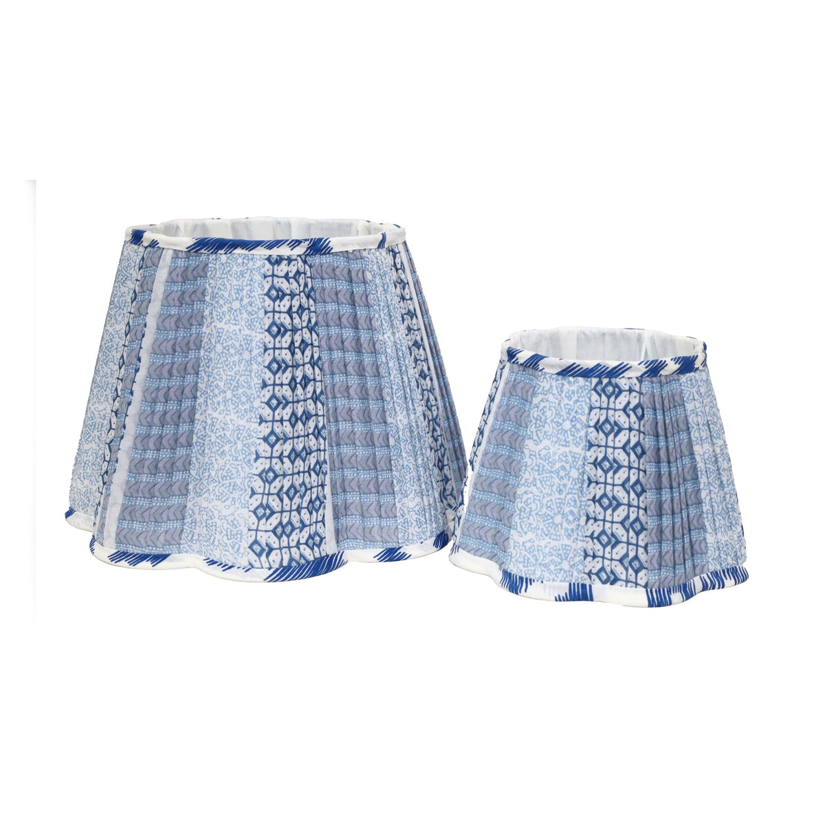 Loni Scallop Tapered Shade Denim Blue 25cm