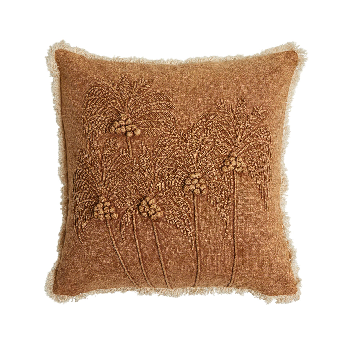 Palm Dusk Embroidered Cushion 45x45cm