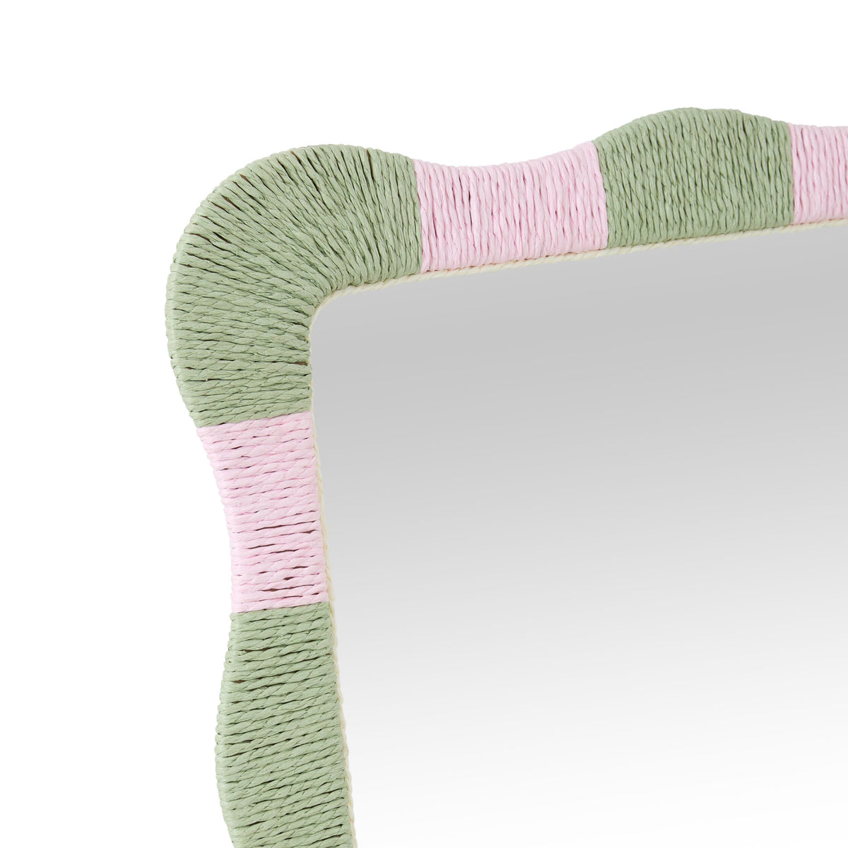 Wildkind Woven Wavy Mirror Pink Stripe 65x80cm