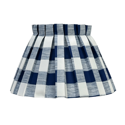 Elsie Gingham Tapered Shade Navy 25cm