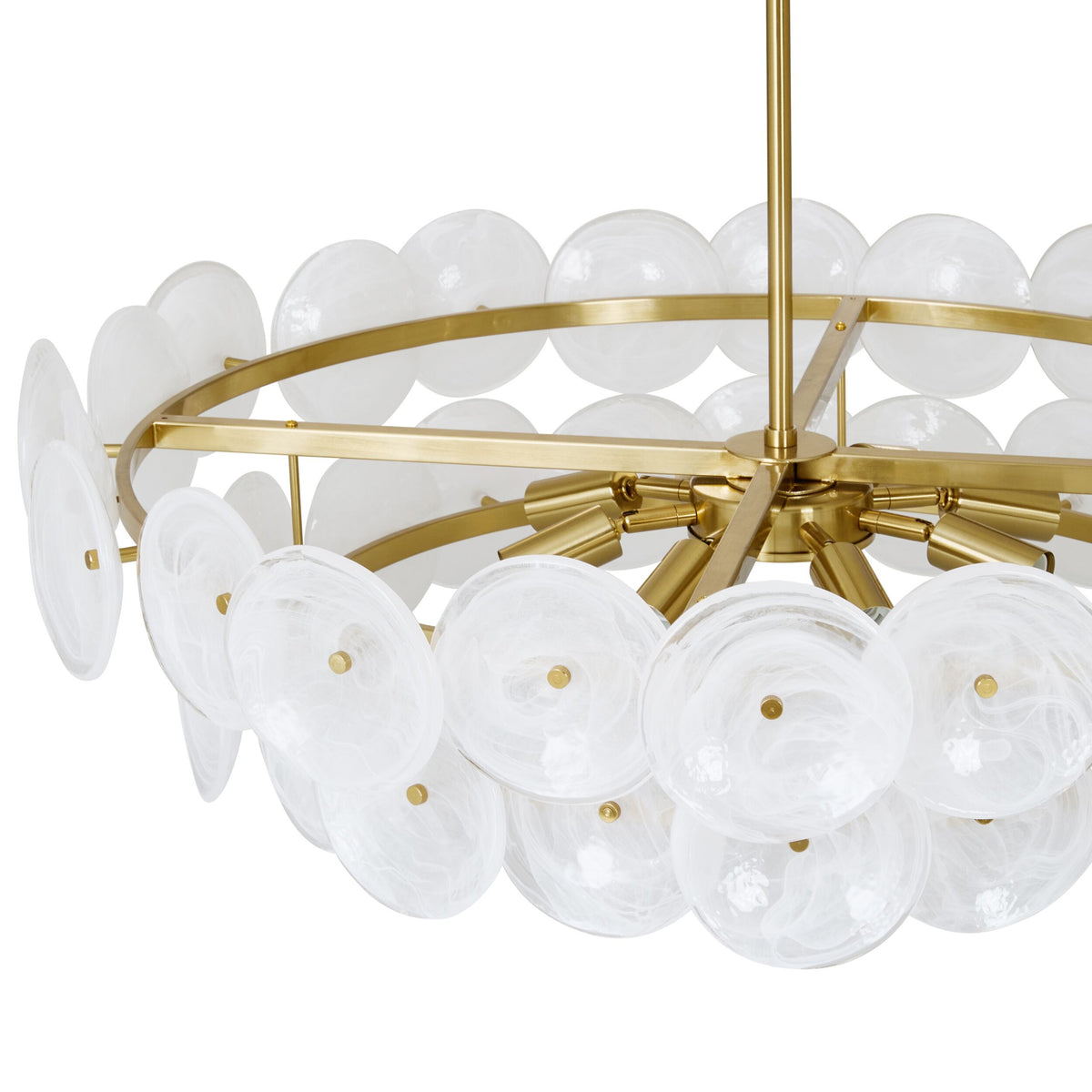 Sonny 8 Light Glass Chandelier Cloudy Milk 80cm