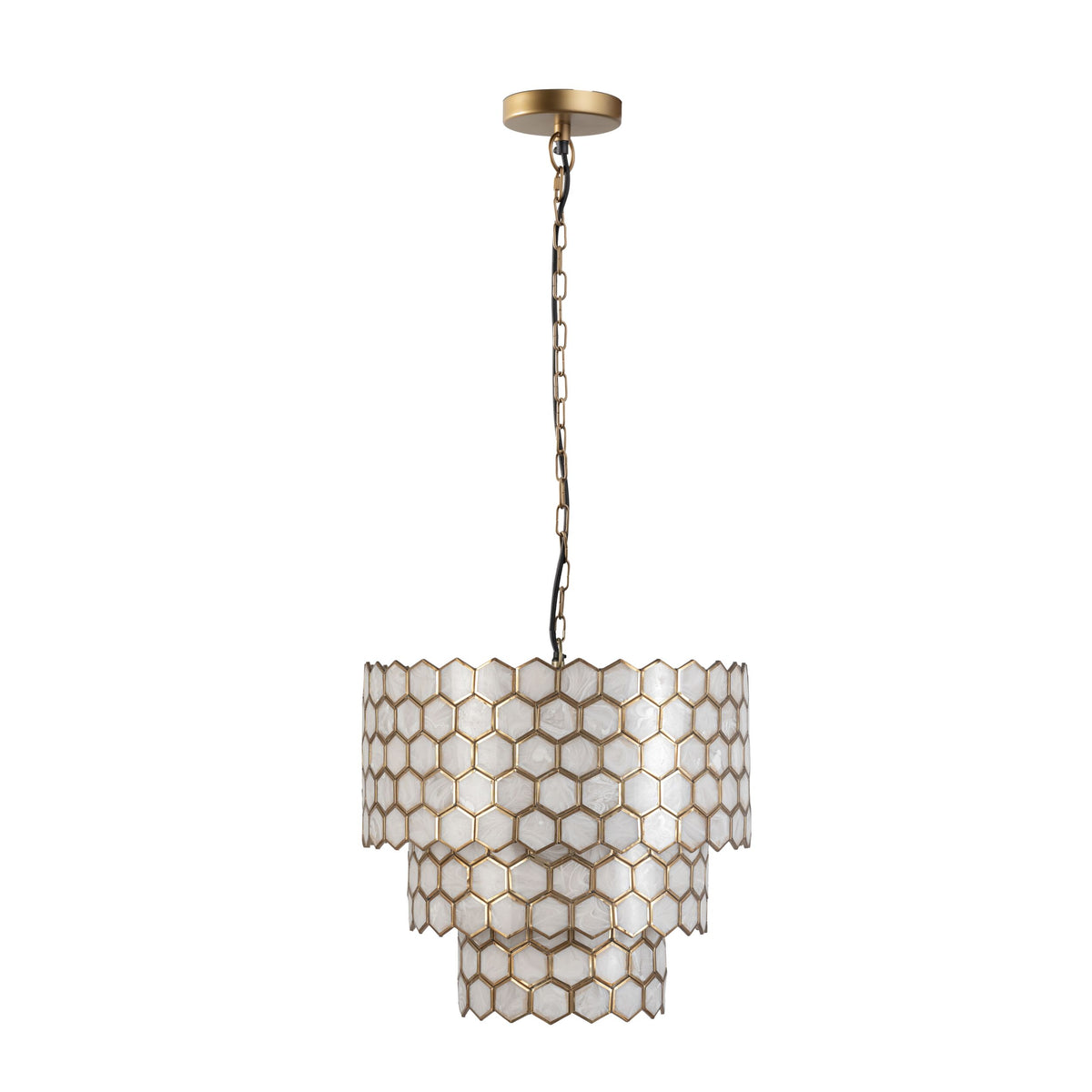 Honeycomb 3 Tier Resin Chandelier 44x45cm