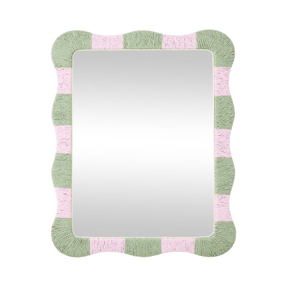 Wildkind Woven Wavy Mirror Pink Stripe 65x80cm