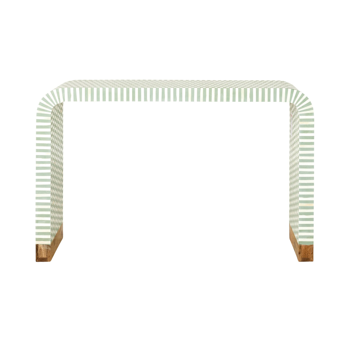 Nylah Curved Bone Inlay Console Table