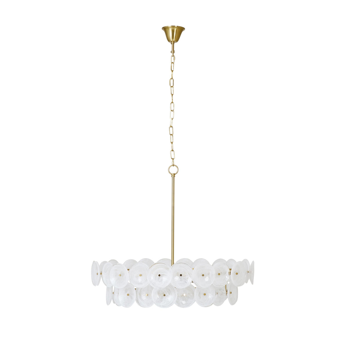 Sonny 8 Light Glass Chandelier Cloudy Milk 80cm