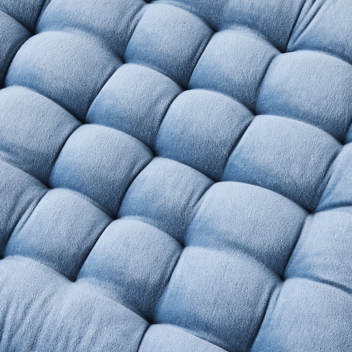 Samy Cotton Velvet Sky Blue Seat Cushion