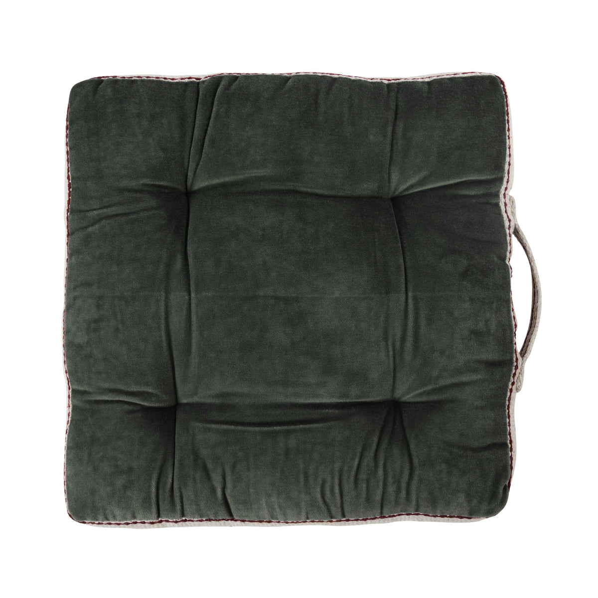 Sierra Cotton Velvet Seat Cushion Pine Green