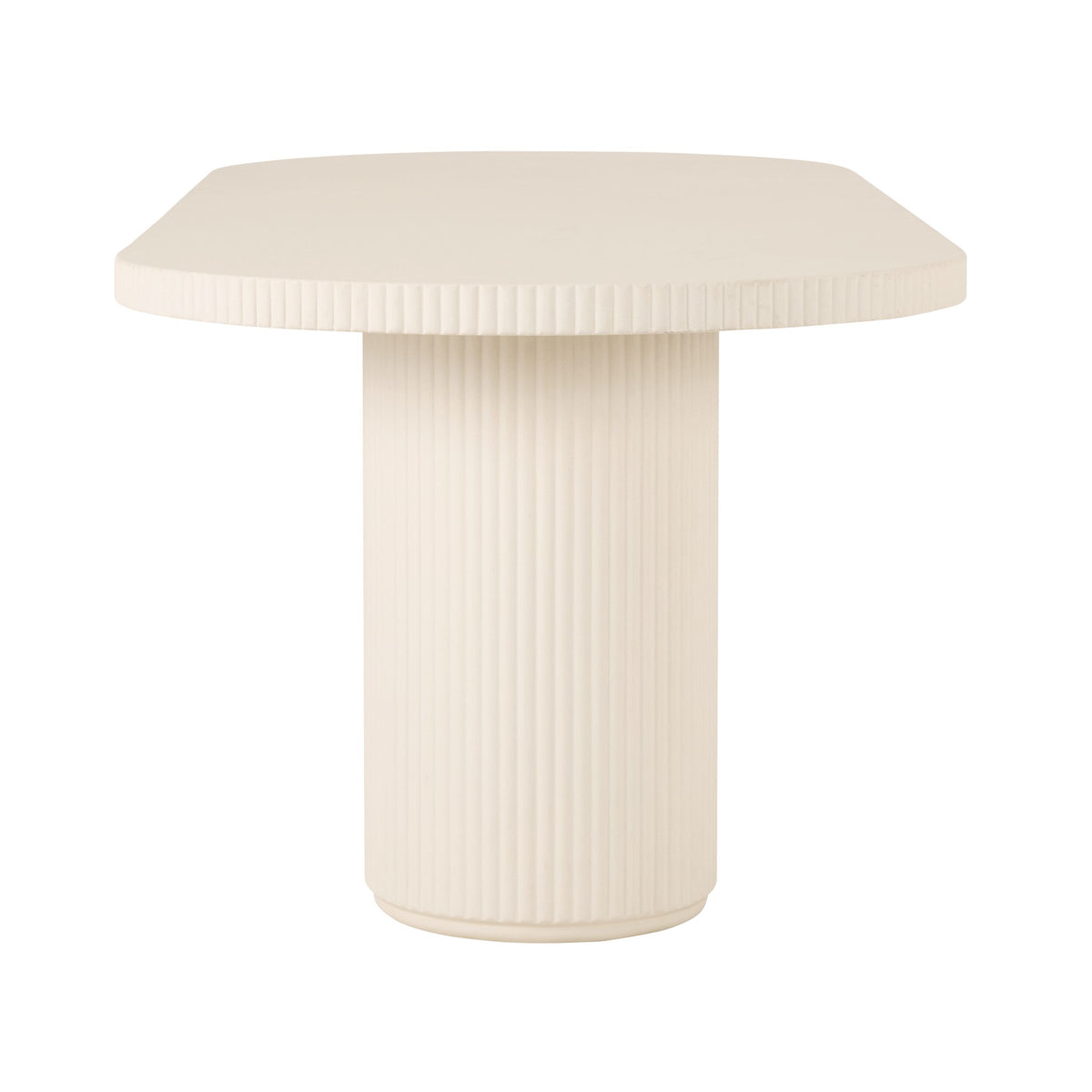 Ravello Ripple Dining Table 240x90cm Ivory Stone