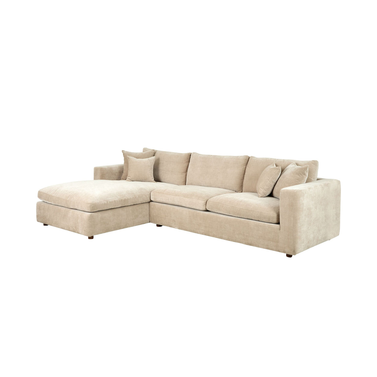 Oakley 4 Seater Left Chaise Sofa Sand
