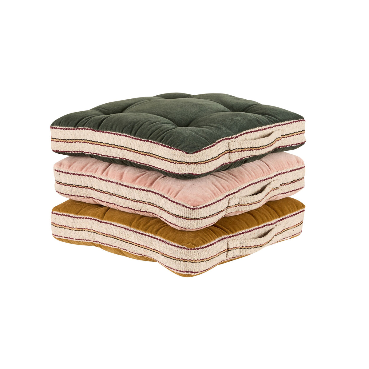 Sierra Cotton Velvet Seat Cushion Pine Green