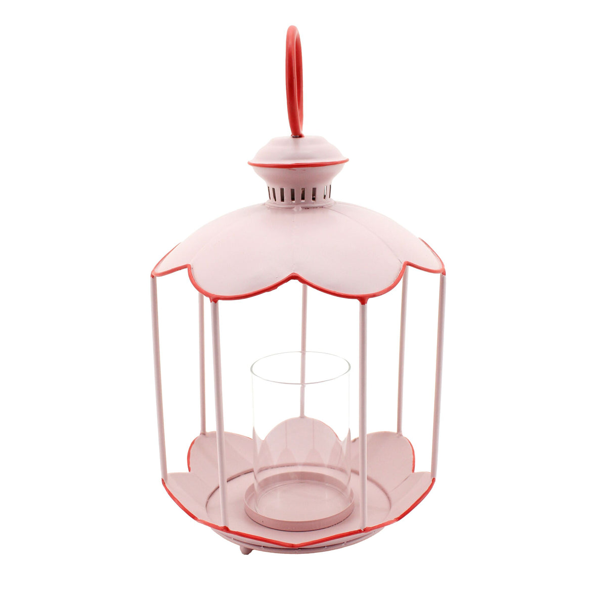 Hattie Scalloped Lantern Rose Smoke