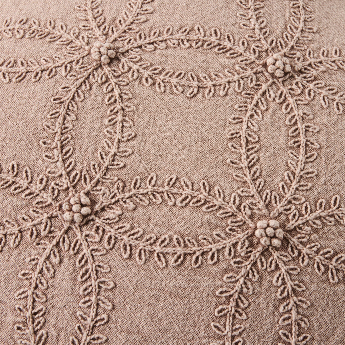 Stitch Scalloped Cushion Dusty Rose 50x50cm