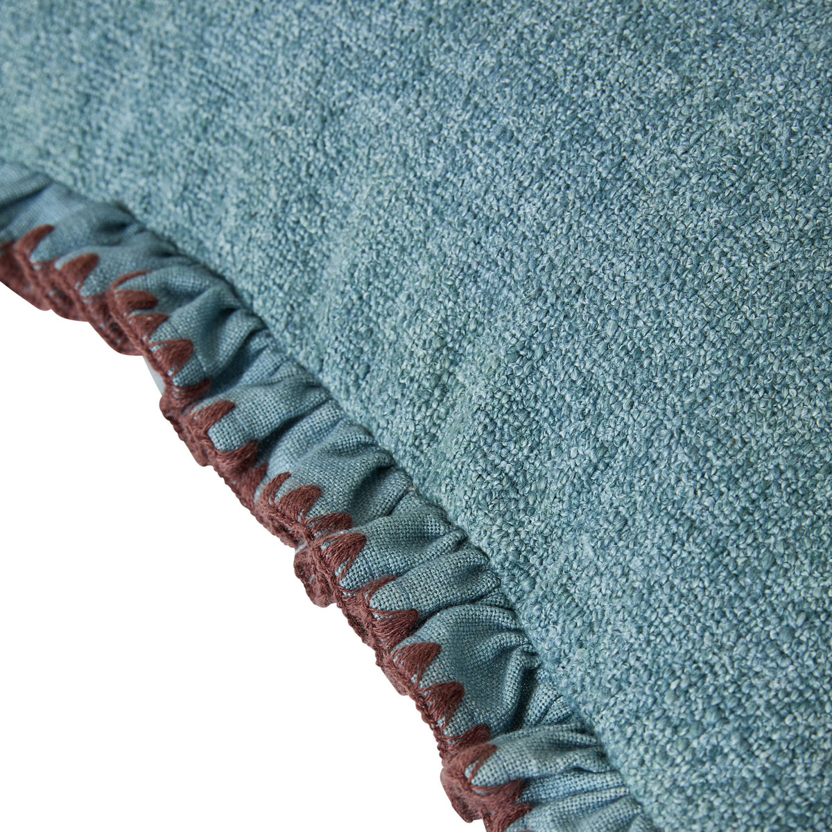 Rosalia Ruffle Cushion Storm Blue 50x50cm