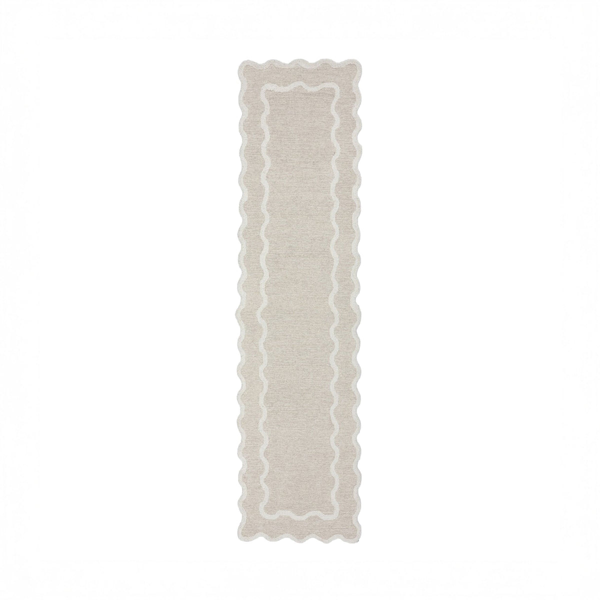 Bromby Scalloped Wool Runner 80x300cm