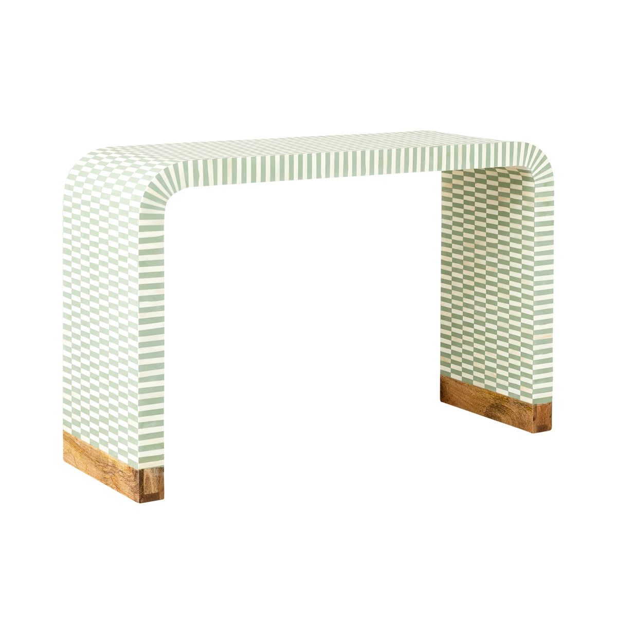 Nylah Curved Bone Inlay Console Table