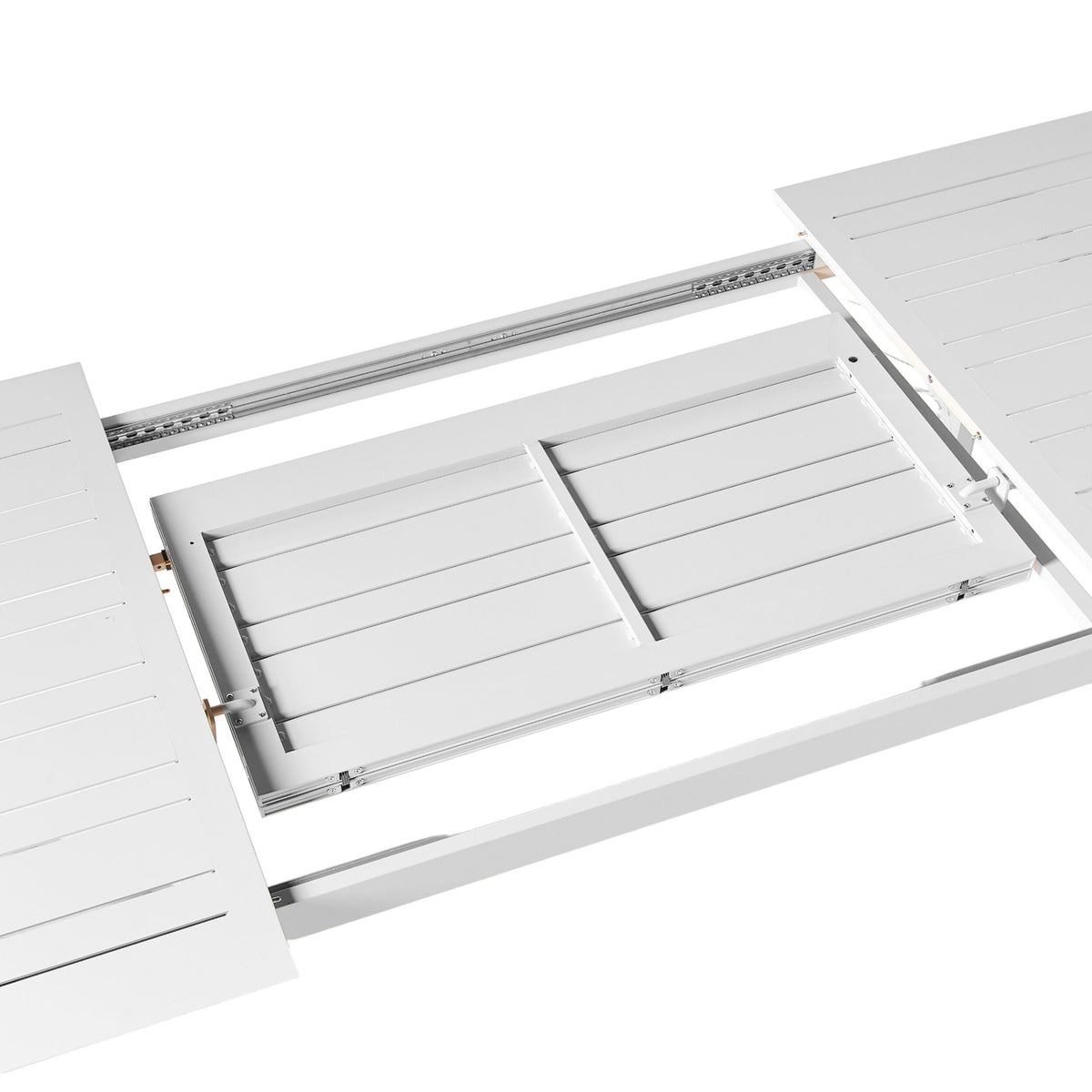 Santana Aluminium Extension Table White  200/300cm