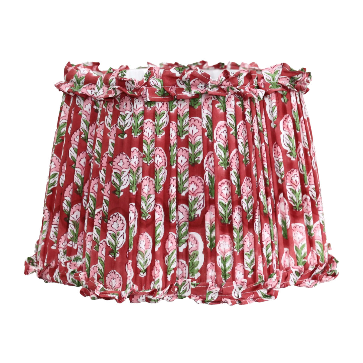 Loni Scallop Tapered Shade Berry Floral 35cm