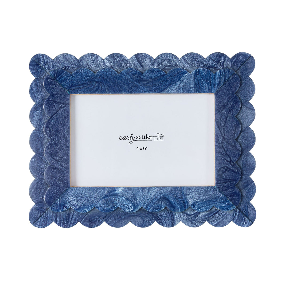 Poppi Resin Double Scalloped Photo Frame Small