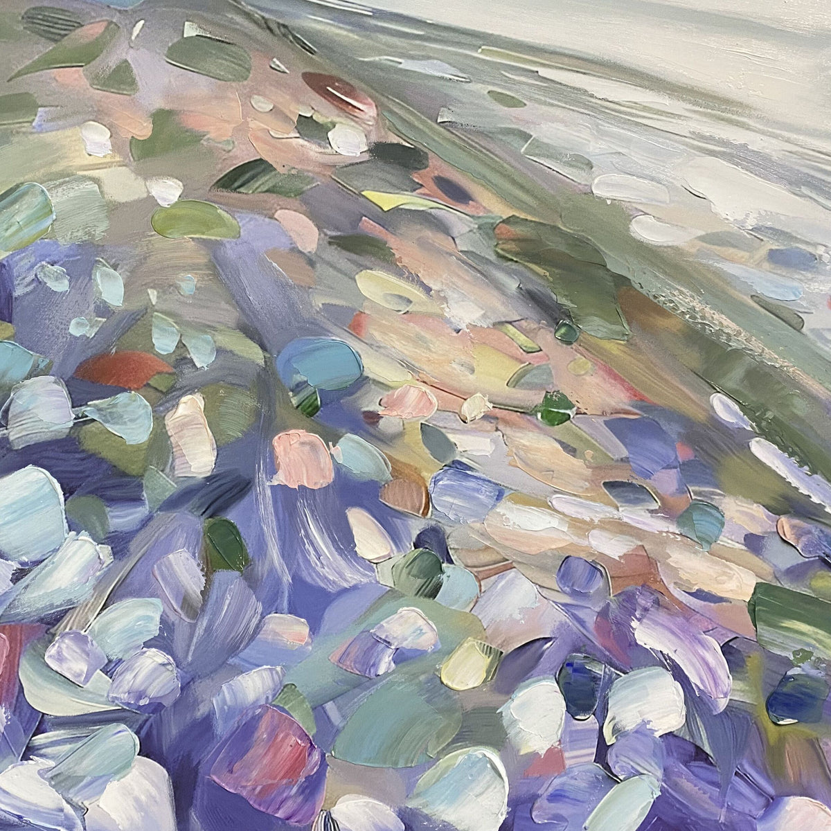 Heavenly View Textured Framed Artwork 100x100cm