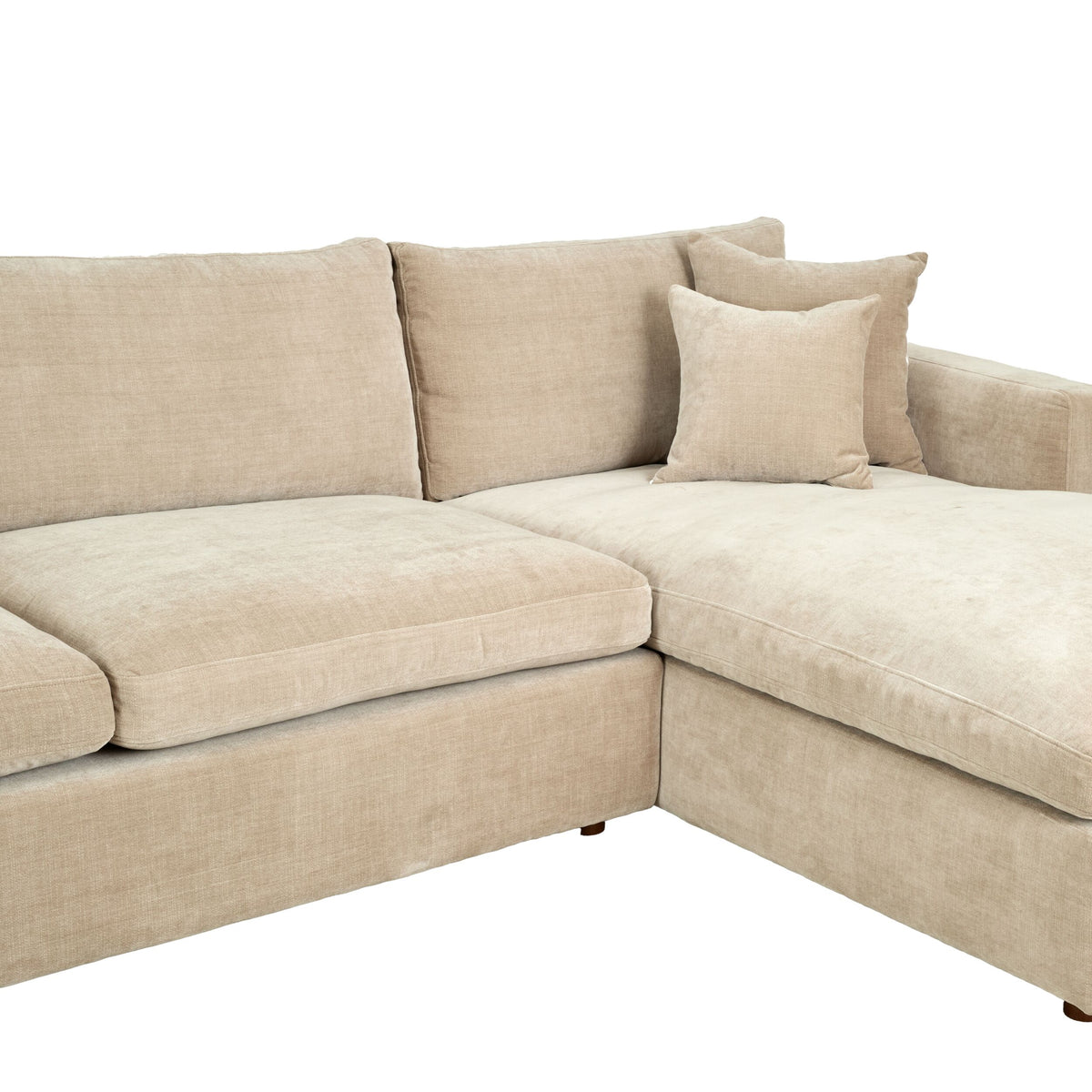 Oakley 4 Seater Right Chaise Sofa Sand