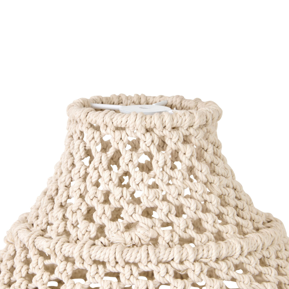 Julio Cotton Rope Pendant White 45x40cm - SHADE ONLY