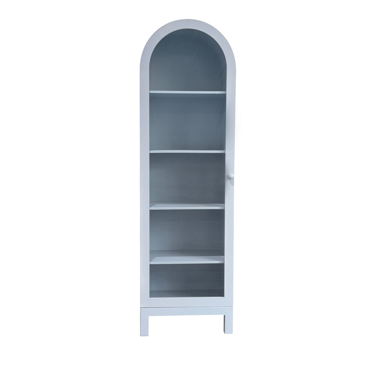 Paige Curved Display Cabinet Blue