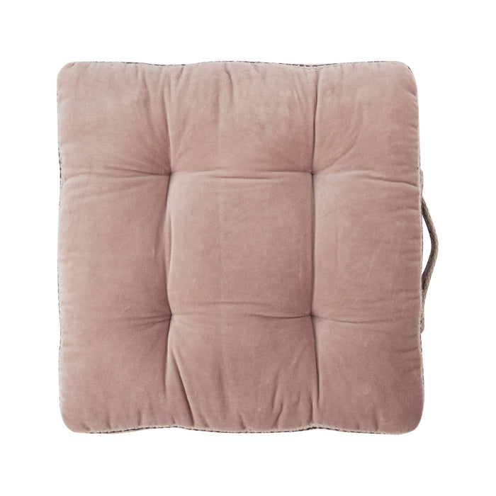Sierra Cotton Velvet Seat Cushion Dusty Rose