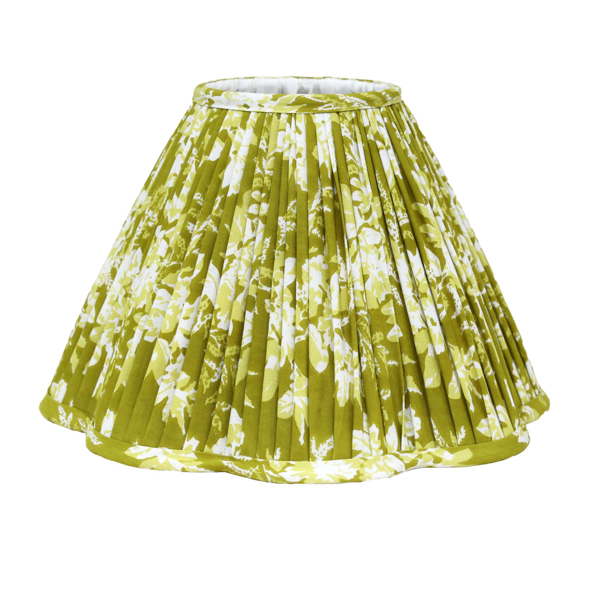 Loni Scallop Tapered Shade Citron Green 35cm