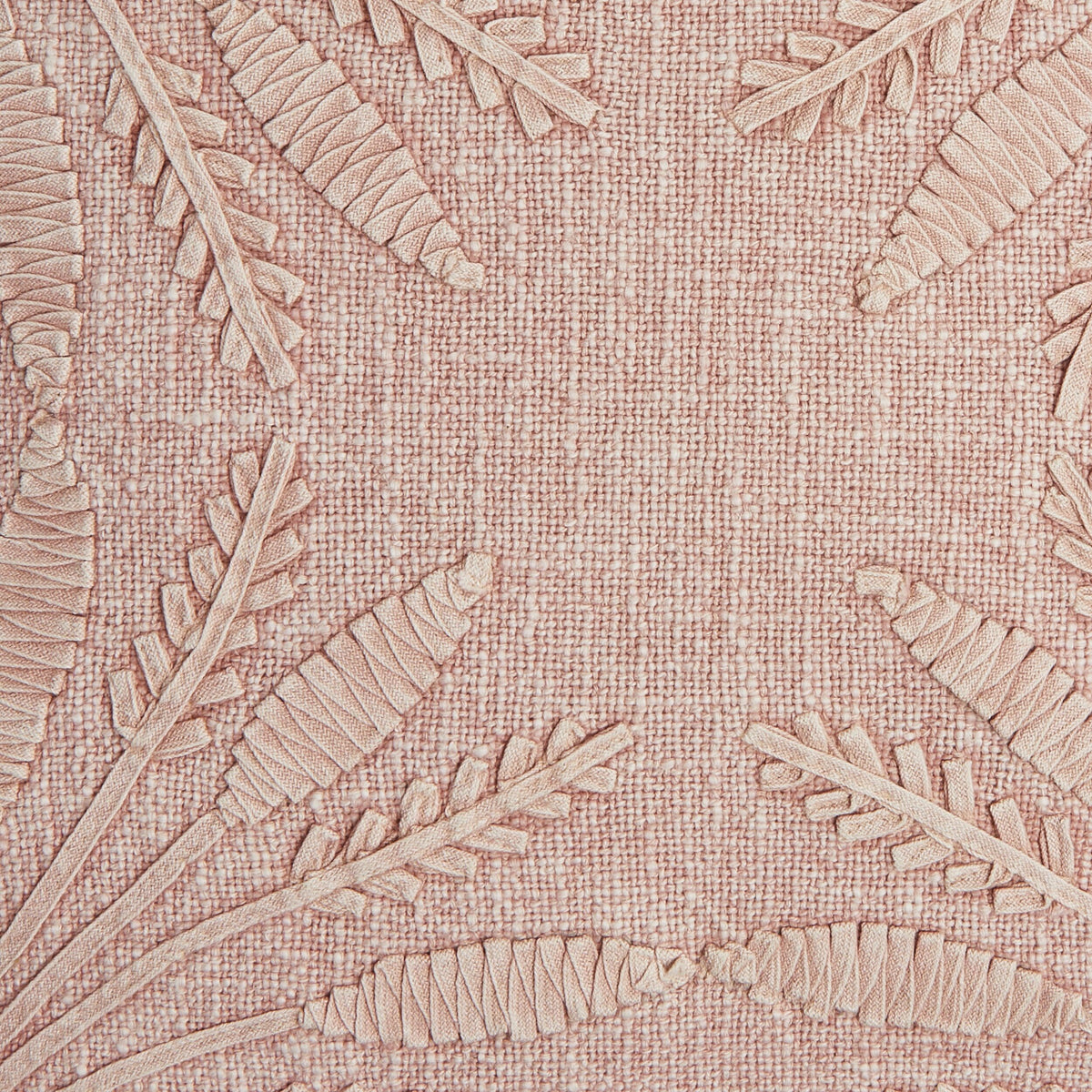 Pampas Fan Embroidered Cushion 45x45cm