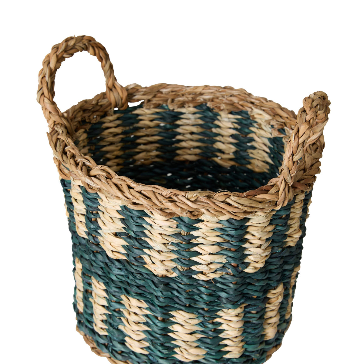 Elira Stripe Basket with Handles