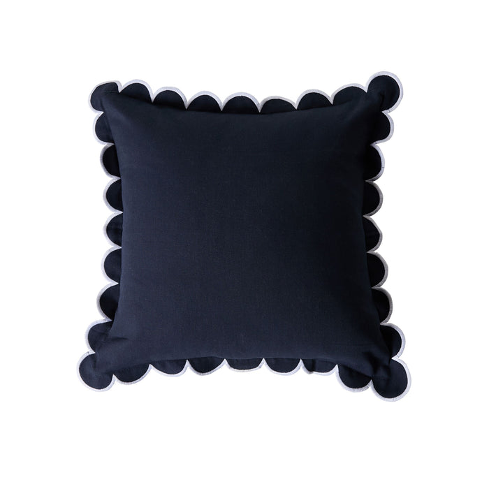 Aerin Scallop Cushion Ink 45cm