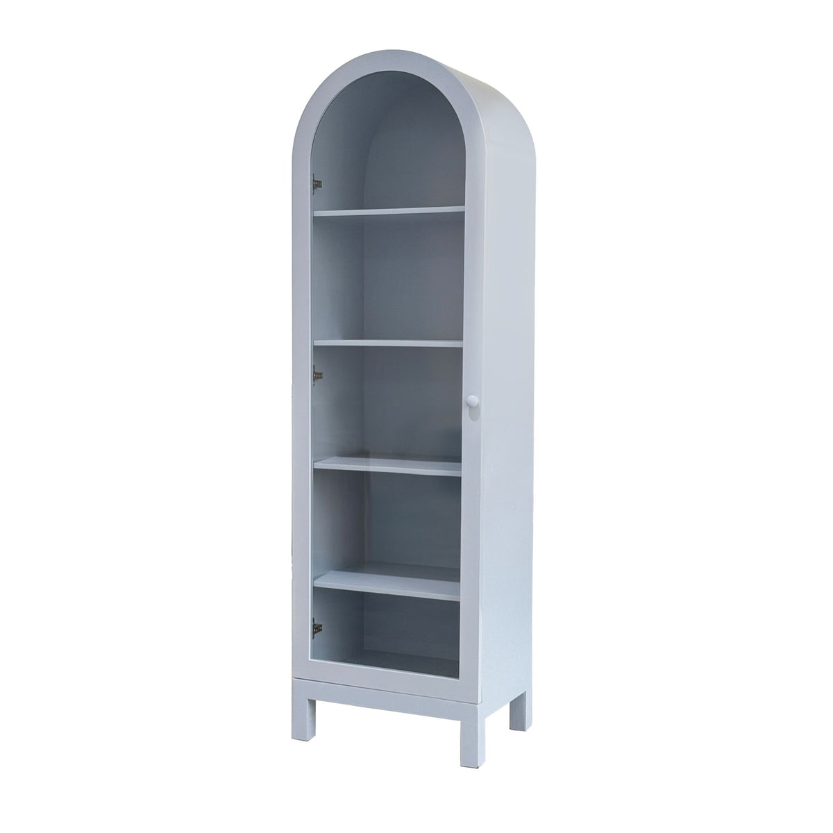 Paige Curved Display Cabinet Blue
