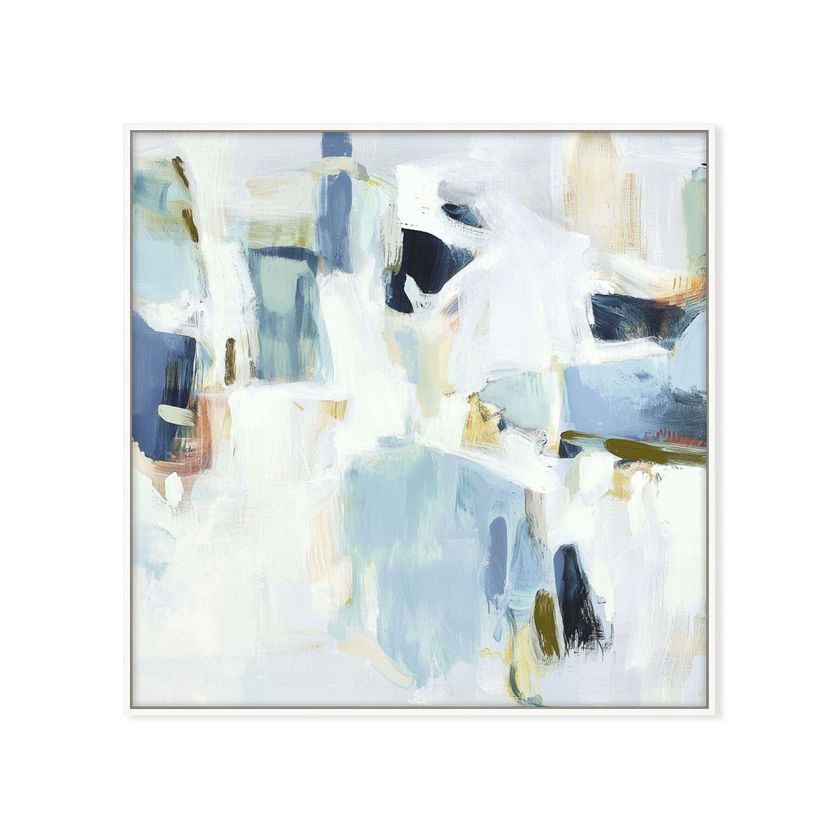 Ink Storm Framed Textured Painting 80x80cm