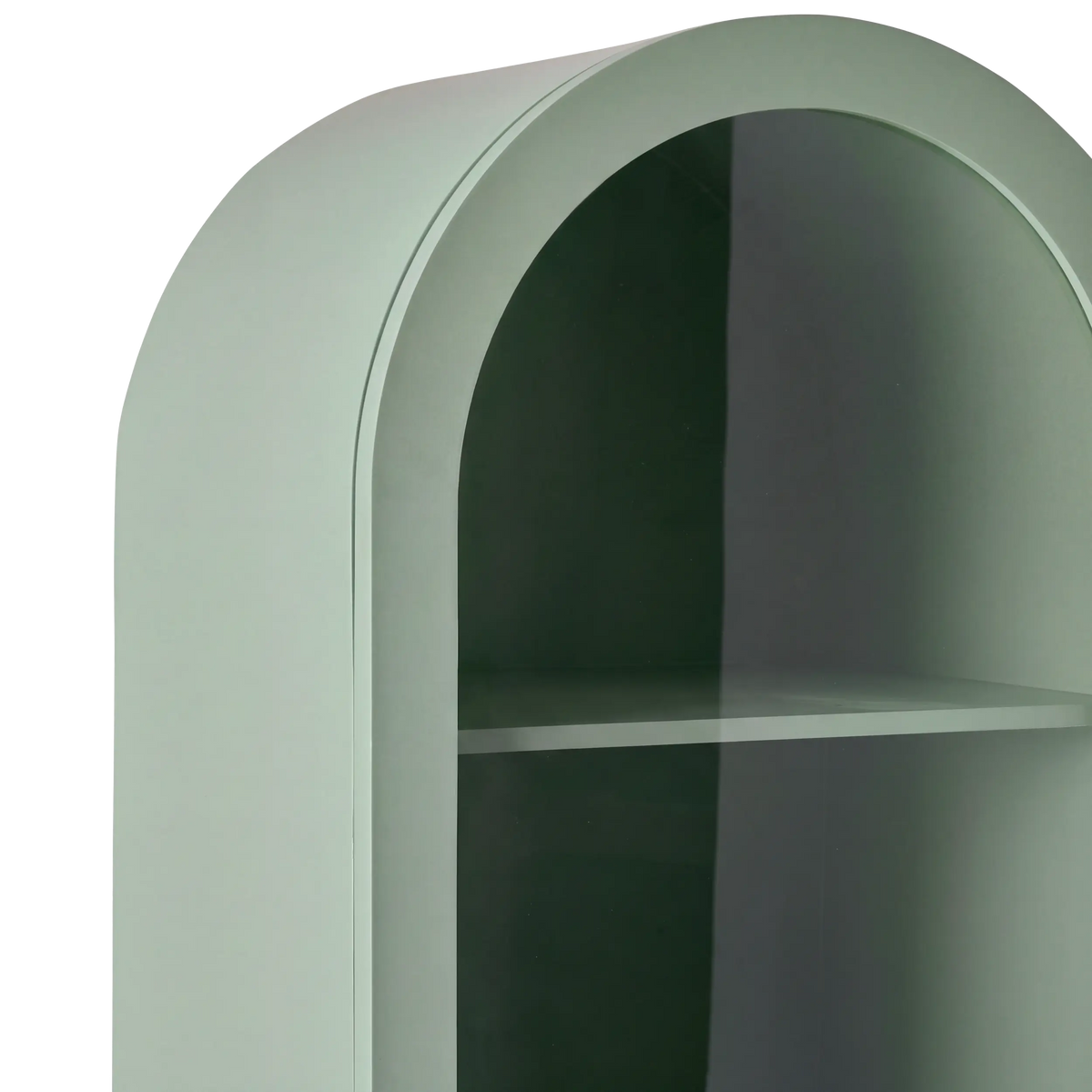 Paige Curved Display Cabinet Sage