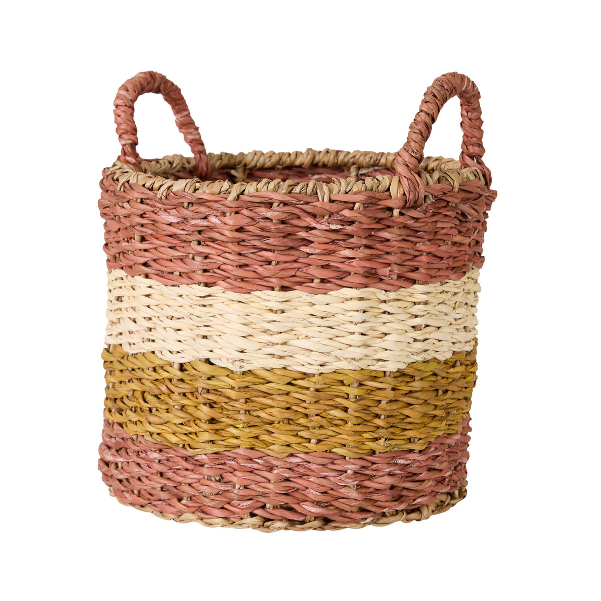 Ravani Wide Stripe Round Storage Basket Set of 3